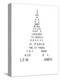 Calligram by French Poet Guillaume Apollinaire, 1918 : Eiffel Tower-null-Stretched Canvas