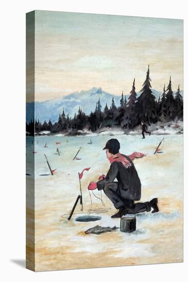 Ice Fishing-null-Stretched Canvas