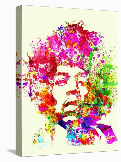 Legendary Jimi Hendrix Watercolor I-Olivia Morgan-Stretched Canvas