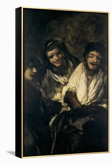 Man Mocked by Two Women (Women Laughing or the Ministratio)-Francisco de Goya-Framed Premier Image Canvas