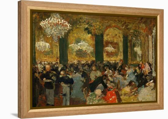 Dinner at the Ball, 1879, after Adolf Von Menzel (1815-1905)-Edgar Degas-Framed Premier Image Canvas