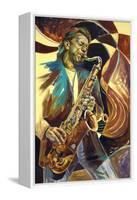 Saxophone-Shen-Framed Stretched Canvas