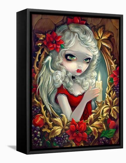 Christmas Candle-Jasmine Becket-Griffith-Framed Stretched Canvas