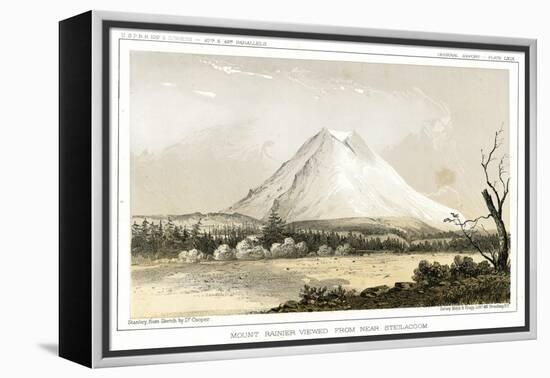 A Close View of Mount Rainier from Near Steilacoom, Washington-Thomas H. Ford-Framed Premier Image Canvas