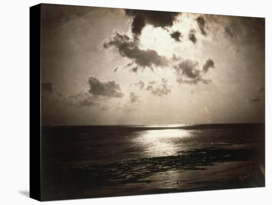 Effect of the Sun, Sunset at a Beach-Gustave Le Gray-Premier Image Canvas