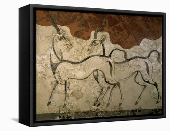 Two Antilopes, Minoan Fresco-null-Framed Premier Image Canvas