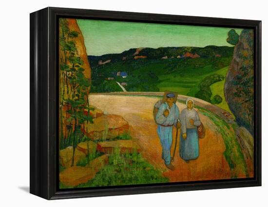 Grande percee.Paysage de Poligny-mountain pass across the Jura near Poligny.1907 Canvas 46,5x56 cm.-LOUIS ROY-Framed Premier Image Canvas