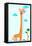 Kids Height Scale in Giraffe Vector Illustration-Roberto Chicano-Framed Stretched Canvas