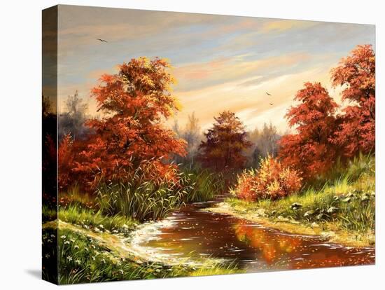 Autumn Landscape With The River-balaikin2009-Stretched Canvas