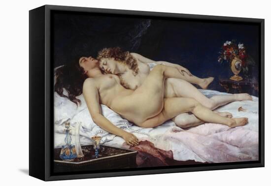 The Sleepers also known as the Sleep (Le Sommeil) by Gustave Courbet-null-Framed Premier Image Canvas