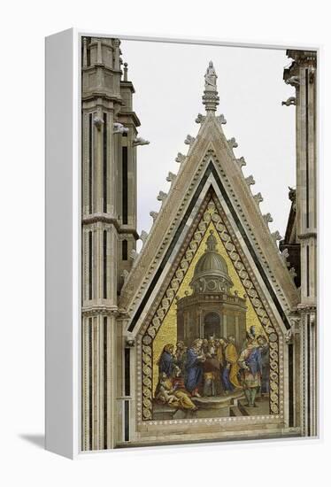 Marriage of Virgin, Decorative Mosaic from Left Cusp, Facade of Orvieto Cathedral-null-Framed Premier Image Canvas