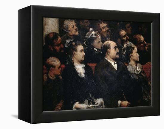 Attending Theater, 1856-1860-Honore Daumier-Framed Premier Image Canvas