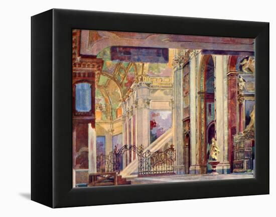 Giacomo Puccini 's opera Tosca-Adolfo Hohenstein-Framed Premier Image Canvas