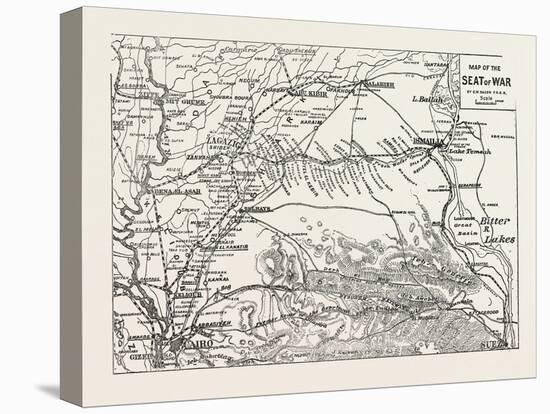 Map of the Seat of War, Egypt, 1882-null-Premier Image Canvas