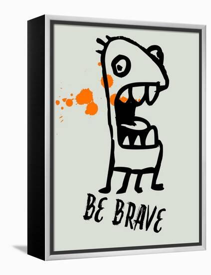 Be Brave 1-Lina Lu-Framed Stretched Canvas