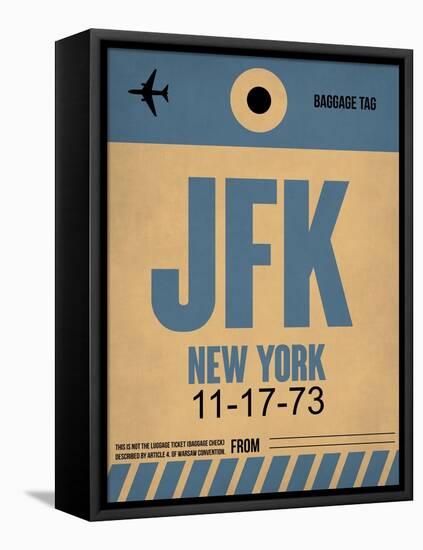 JFK New York Luggage Tag 2-NaxArt-Framed Stretched Canvas