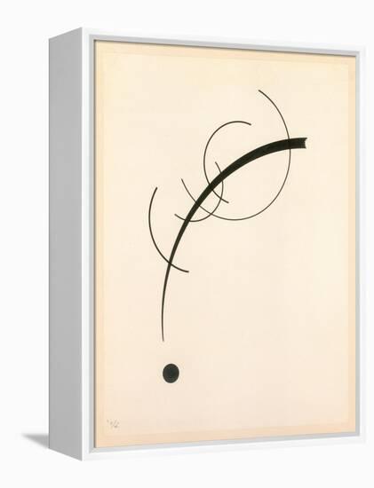 Free Curve to the Point - Accompanying Sound of Geometric Curves, 1925 (Ink on Paper)-Wassily Kandinsky-Framed Premier Image Canvas