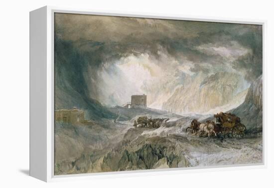 Snowstorm, Mont Cenis, 1820 (W/C on Paper)-Joseph Mallord William Turner-Framed Premier Image Canvas