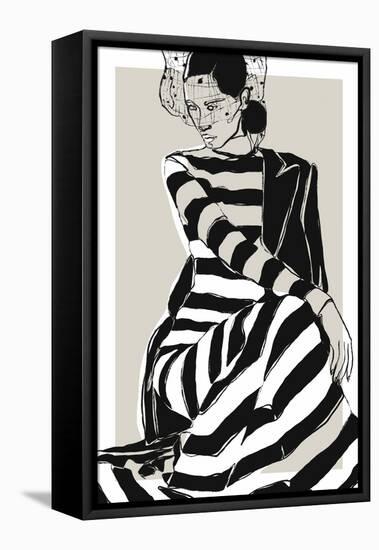Striped Dress-Treechild-Framed Premier Image Canvas