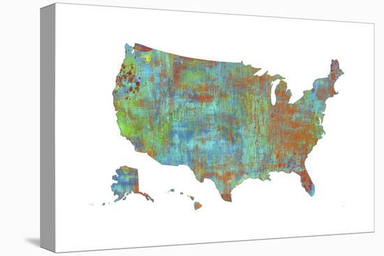 U.S.A. Map 3-Marlene Watson-Premier Image Canvas