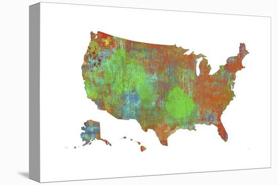 U.S.A. Map 4-Marlene Watson-Premier Image Canvas