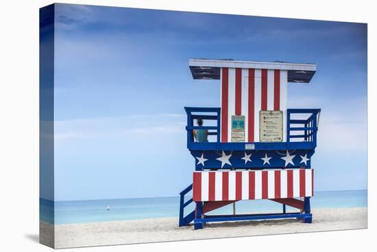 U.S.A, Miami, Miami Beach, South Beach, Life Guard Beach Hut-Jane Sweeney-Premier Image Canvas