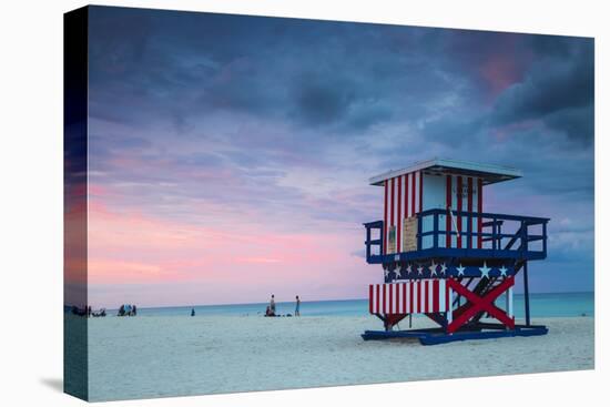 U.S.A, Miami, Miami Beach, South Beach, Life Guard Beach Hut-Jane Sweeney-Premier Image Canvas