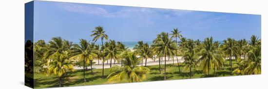 U.S.A, Miami, Miami Beach, South Beach, Ocean Drive, View over Lummus Park Towards South Beach-Jane Sweeney-Premier Image Canvas