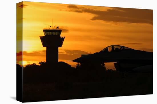 U.S. Air Force F-16 Fighting Falcon at Sunset-Stocktrek Images-Premier Image Canvas