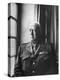 U.S. Army General George Patton Gazing Thoughfully Out of Window-null-Premier Image Canvas