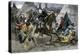 U.S. Cavalry Attacking a Sioux Indian Village, c.1800-null-Premier Image Canvas