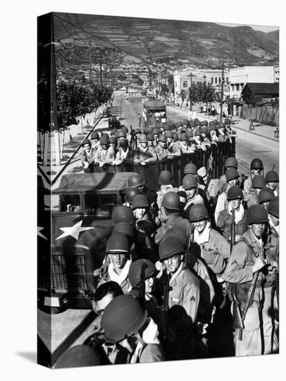 U.S. Marine Troops Arrive at the Supply Port of Busan, South Korea-Stocktrek Images-Premier Image Canvas