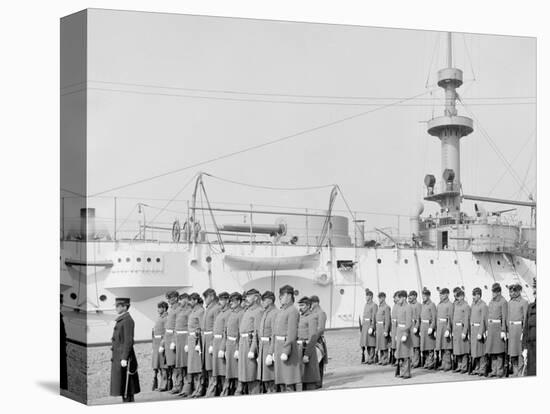 U.S.S. Brooklyn, Marine Guard, Company Drill by Sections-null-Stretched Canvas