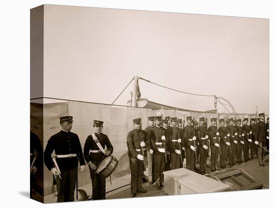 U.S.S. Iowa, Marine Guard-null-Stretched Canvas