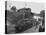 U.S. Sherman Tanks Leave a Landing Ship in Anzio Harbor, May 1944-null-Stretched Canvas