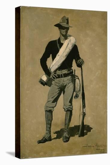 U.S. Soldier, Spanish-American War (A First-Class Fighting Man) 1899 (Oil on Canvas)-Frederic Remington-Premier Image Canvas