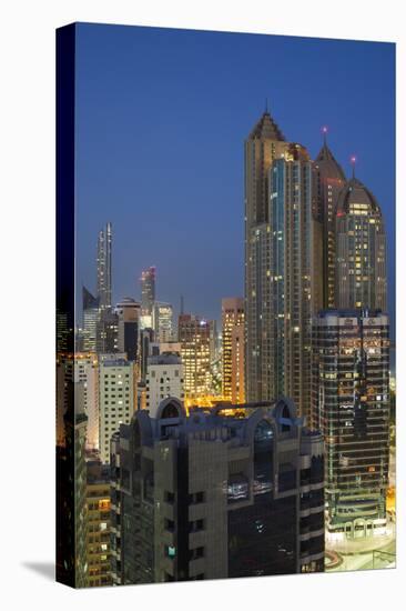 UAE, Abu Dhabi. Elevated skyline from Corniche Road East-Walter Bibikow-Premier Image Canvas