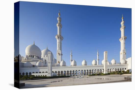 UAE, Abu Dhabi. Sheikh Zayed bin Sultan Mosque-Walter Bibikow-Premier Image Canvas