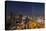 UAE, Downtown Dubai. Cityscape with Burj Khalifa at night.-Walter Bibikow-Premier Image Canvas