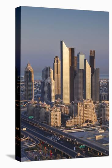 UAE, Downtown Dubai. Skyscrapers on Sheikh Zayed Road from downtown-Walter Bibikow-Premier Image Canvas