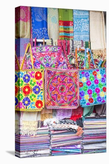 UAE, Dubai, Deira. Souvenir bags-Walter Bibikow-Premier Image Canvas