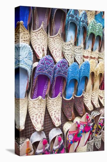 UAE, Dubai, Deira. Souvenir traditional slippers-Walter Bibikow-Premier Image Canvas