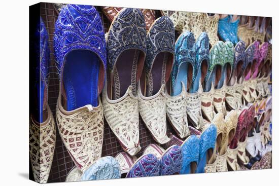 UAE, Dubai, Deira. Souvenir traditional slippers-Walter Bibikow-Premier Image Canvas