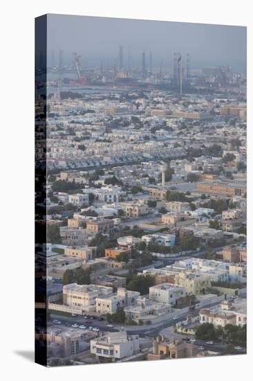 UAE, Dubai. Elevated view of the Jumeirah area-Walter Bibikow-Premier Image Canvas