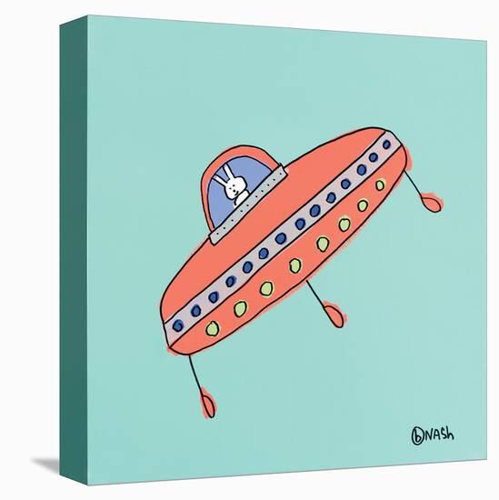 UFO Lala - Teal-Brian Nash-Stretched Canvas