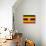 Uganda Flag Design with Wood Patterning - Flags of the World Series-Philippe Hugonnard-Stretched Canvas displayed on a wall