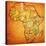 Uganda on Actual Map of Africa-michal812-Stretched Canvas