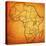 Uganda on Actual Map of Africa-michal812-Stretched Canvas