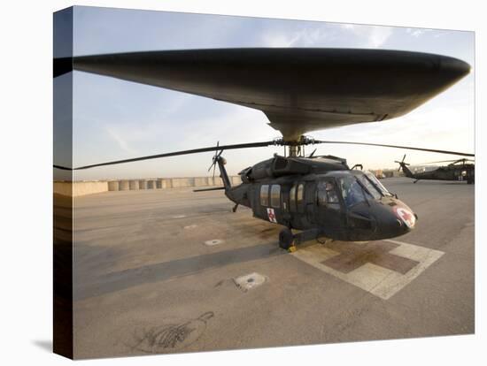 UH-60 Blackhawk Medivac Helicopter Sits on the Flight Deck at Camp Warhorse-Stocktrek Images-Premier Image Canvas