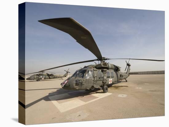 UH-60 Blackhawk Medivac Helicopter Sits on the Flight Deck at Camp Warhorse-Stocktrek Images-Premier Image Canvas